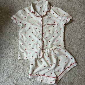 Cherry Print Pajamas Set